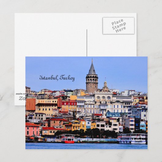 Istanbul, Turkije Briefkaart (Voorkant / Achterkant)
