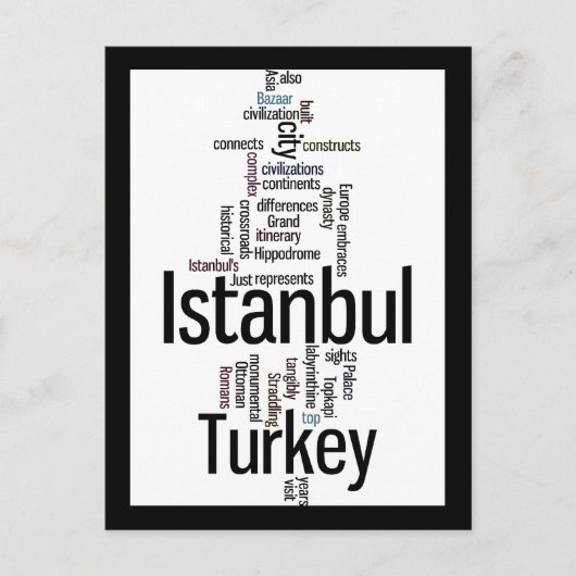 Istanbul Turkije Briefkaart (Voorkant)