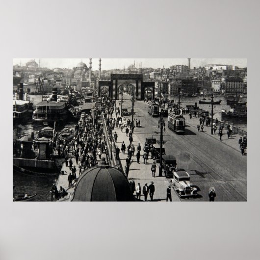 ISTANBUL, TURKIJE - CIRCA 1900: cityscap Poster (Voorkant)