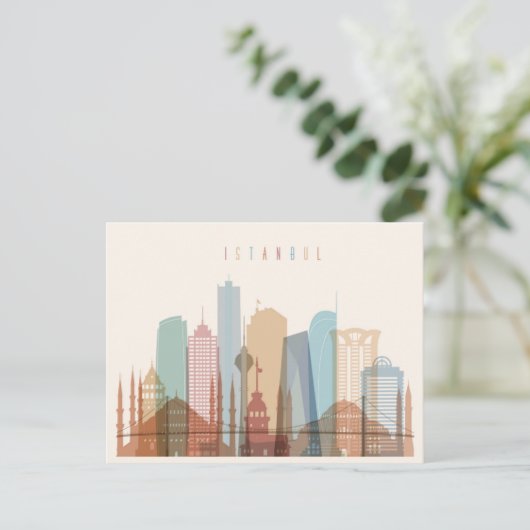Istanbul, Turkije | City Skyline Briefkaart (Staand voorkant)