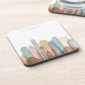 Istanbul, Turkije | City Skyline Drankjes Onderzetter (Linkerzijde)