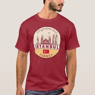 Istanbul Turkije City Skyline Embleem T-shirt