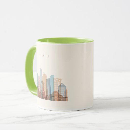 Istanbul, Turkije | City Skyline Mok (Voorkant links)