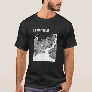 Istanbul Turkije Classic Stadsplattegrond Grafisch T-shirt