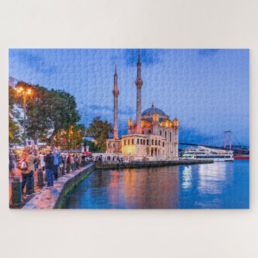 Istanbul, Turkije en de barokmoskee Ortakoy Legpuzzel (Horizontaal)