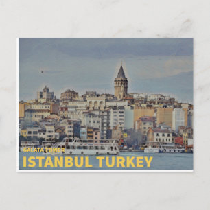 Istanbul Turkije   Galata Tower Briefkaart