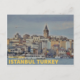 Istanbul Turkije | Galata Tower Briefkaart
