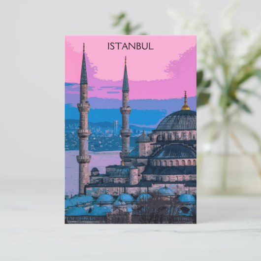 Istanbul Turkije Hagia Sophia Architectuur Kaart (Staand voorkant)