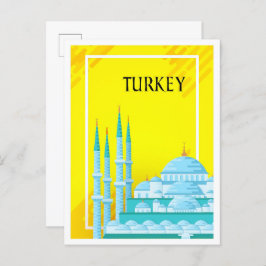 Istanbul Turkije Kunst Reizen Illustratie Briefkaart