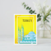 Istanbul Turkije Kunst Reizen Illustratie Briefkaart (Staand voorkant)