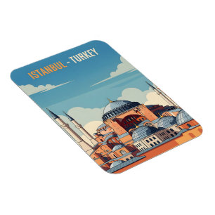 Istanbul Turkije met hagia Sophia en minaretten Magneet