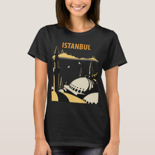 Istanbul Turkije Moskee Retro Reis T-Shirt