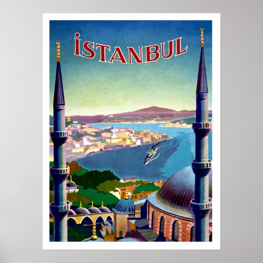 Istanbul, Turkije, panorama uitzicht op de kust Poster (Voorkant)
