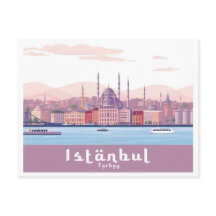 Istanbul Turkije pastel reisontwerp