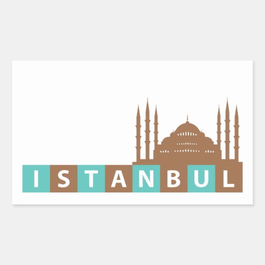 Istanbul, Turkije Rechthoekige Sticker (Voorkant)