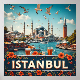 🧲 Istanbul Turkije Reisherinnering Voor Reizigers Poster
