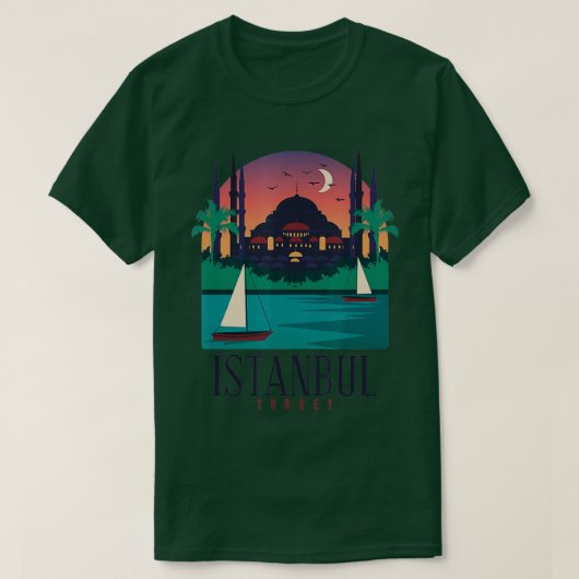 Istanbul Turkije reist op reis naar het Ottomaanse T-shirt (Design voorkant)