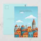 Istanbul Turkije Reizen Briefkaart (Voorkant / Achterkant)