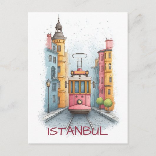 Istanbul Turkije Reizen Briefkaart (Voorkant)