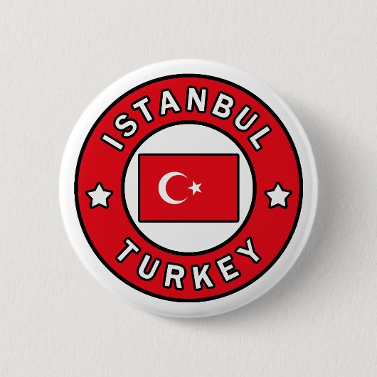 Istanbul Turkije Ronde Button 5,7 Cm (Voorkant)