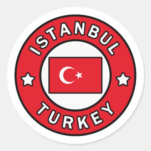 Istanbul Turkije Ronde Sticker (Voorkant)