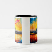 Istanbul Turkije Souvenir Tweekleurige Koffiemok (Center)