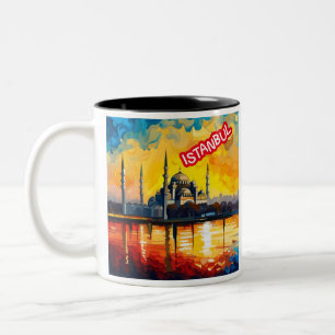 Istanbul Turkije Souvenir Tweekleurige Koffiemok