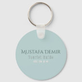 Istanbul Turkije Stadkaart & Aangepaste Tekst Sleutelhanger (Achterkant)