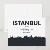 Istanbul, Turkije | Stadscoördinaten Briefkaart (Voorkant / Achterkant)