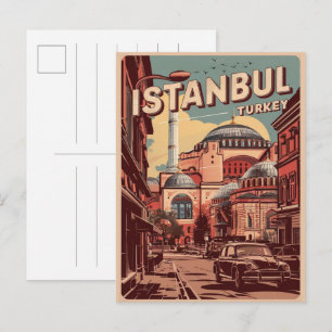 Istanbul turkiye reis vakti vintage souvenirs cade briefkaart
