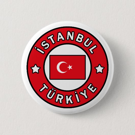 İstanbul Türkiye Ronde Button 5,7 Cm (Voorkant)