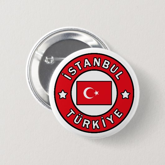 İstanbul Türkiye Ronde Button 5,7 Cm (Voorkant /achterkant)