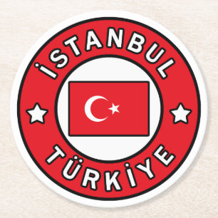 İstanbul Türkiye Ronde Kartonnen Onderzetter