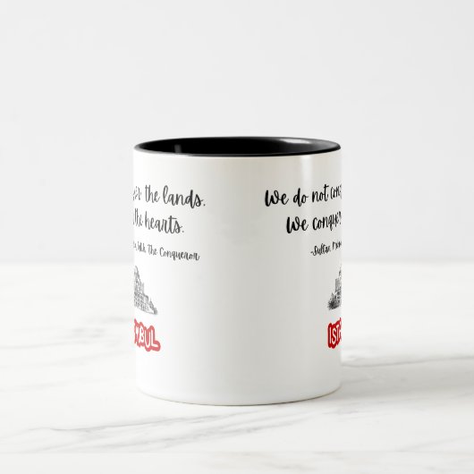 Istanbul Turkiye Souvenir Sultan Mehmet Fatih Quot Tweekleurige Koffiemok (Center)