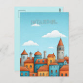 Istanbul Turkiye Travel Briefkaart (Voorkant / Achterkant)