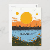 Istanbul Turkiye Travel Briefkaart (Voorkant / Achterkant)