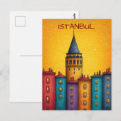 Istanbul Turkiye Travel Briefkaart (Voorkant / Achterkant)
