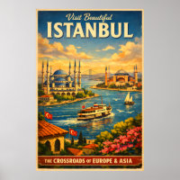 Istanbul Türkiye - Vintage Reisposter