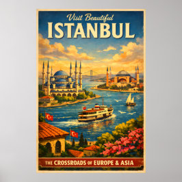 Istanbul Türkiye - Vintage Reisposter Poster