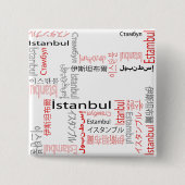 Istanbul Vierkante Button 5,1 Cm (Voorkant)