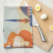 Istanbul Vintage Travel Poster Theedoek (Quarter Fold)