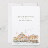 Istanbul Waterfront Elegance Save-the-Date Kaart (Achterkant)