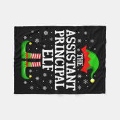 Istant Principal Elf Funny Christmas Family Matchi Fleece Deken (Voorkant (Horizontaal))