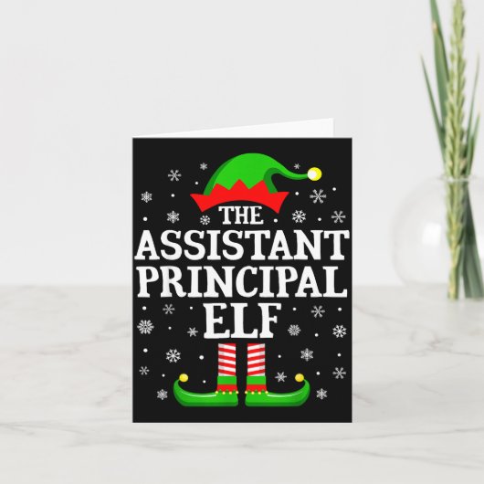 Istant Principal Elf Funny Christmas Family Matchi Kaart (Voorkant)