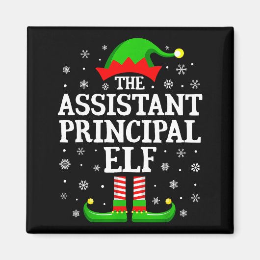 Istant Principal Elf Funny Christmas Family Matchi Magneet (Voorkant)