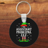 Istant Principal Elf Funny Christmas Family Matchi Sleutelhanger (Voorkant)
