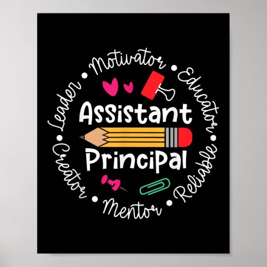 Istant Principal Happy First Day Of School Back To Poster (Voorkant)