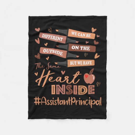 Istant Principal We Can Be Different Zwarte Geschi Fleece Deken (Voorkant)