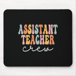 Istant Teacher Crew Retro Groovy Eerste Dag Van Sc Muismat