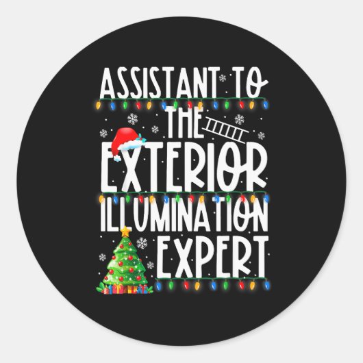 Istant To Exterior Illumination Expert Christmas L Ronde Sticker (Voorkant)